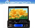 7 inch klapscherm 1DIN autoradio + dvd en met afneembaar front 